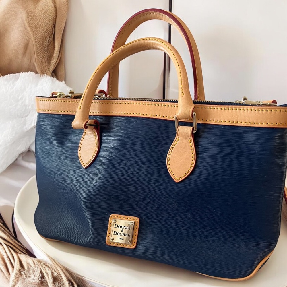 NWOT Dooney & Bourke Saffiano Leather Kimberly Cross-body Bag Purse Navy
